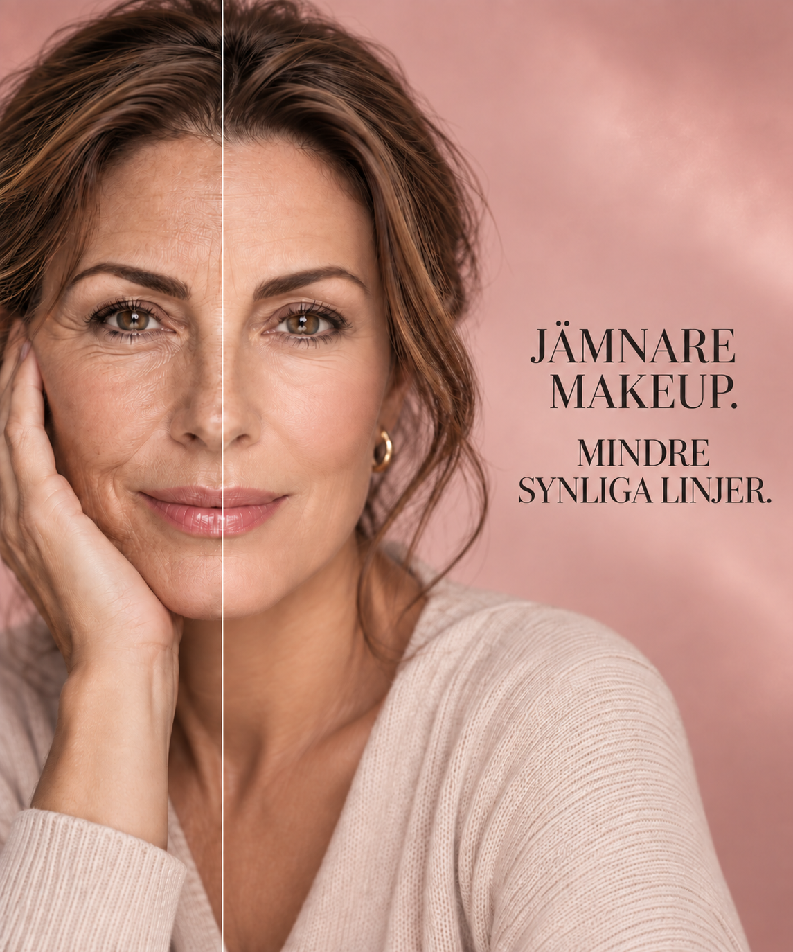 Jämnare makeup. Mindre synliga linjer.