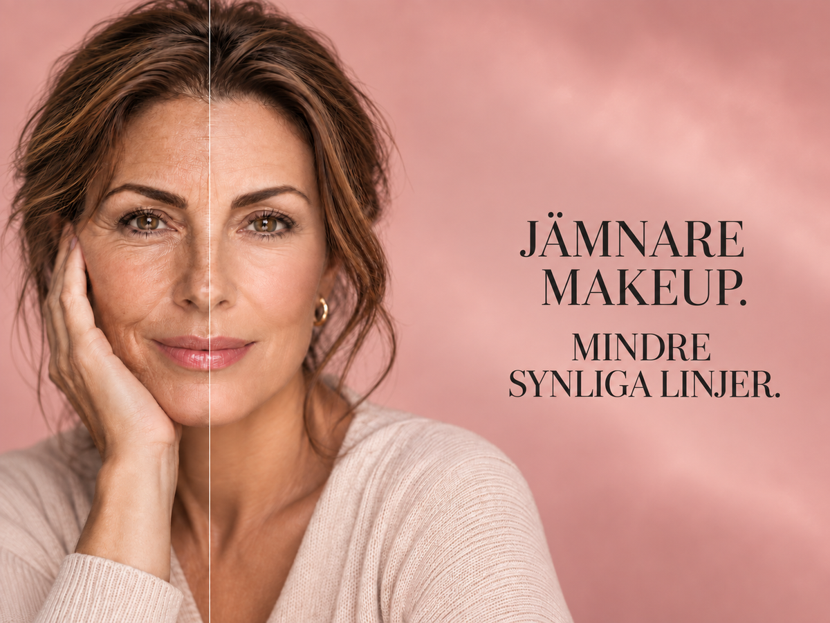 Jämnare makeup. Mindre synliga linjer.